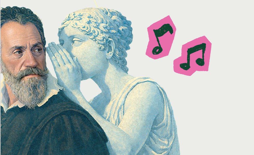 monteverdi con una statua che sussurra
