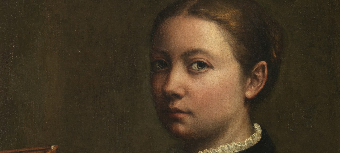 sofonisba Anguissola, autoritratto alla spinetta. Particolare